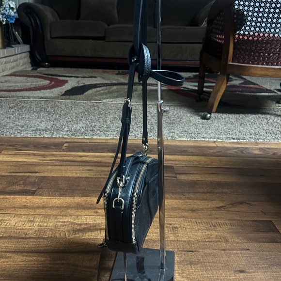 Dooney & Bourke (# J14254806) Black Leather Crossbody Bag (8 x 5” in.) W/ Tags - Picture 10 of 16